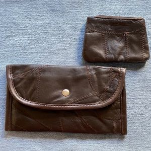 Vintage bag leather and wallet